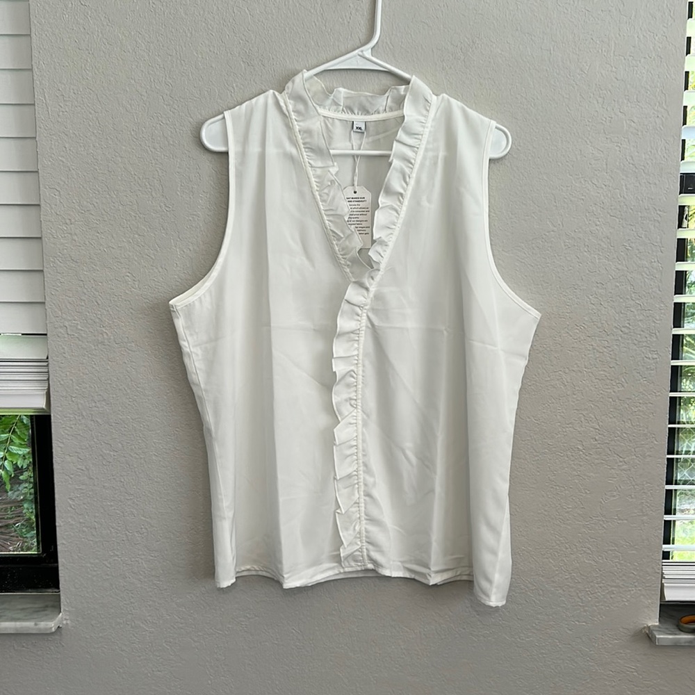 Beautiful ruffle silky blouse